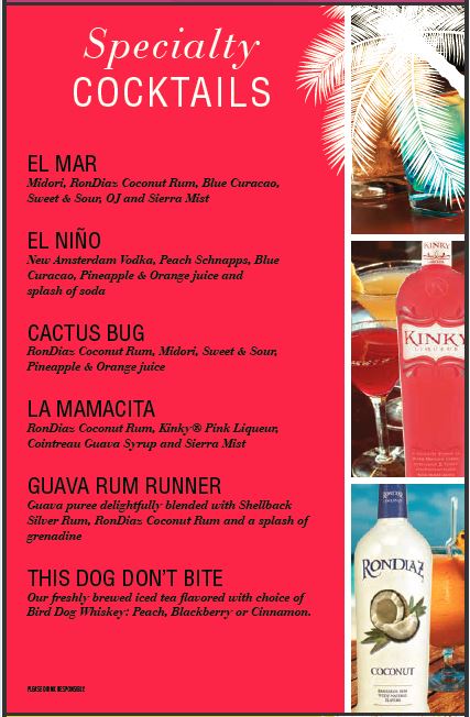 specialty cocktail concept: graphic design