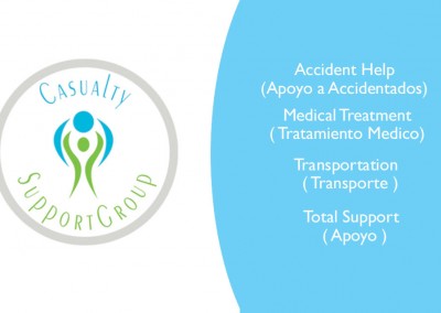 casualty support group business card